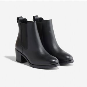Nisolo Ana Heeled Chelsea Elegant Black Ankle Boots New Sz 6.5 And 9.6 Ret $250